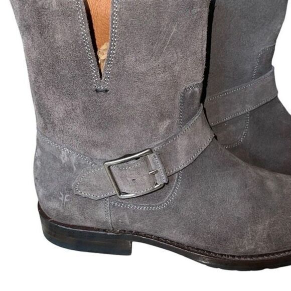 Frye‎ Womens Hannah Engineer Suede Ankle Bootie Boots Gray Size 6B NWOT - Picture 4 of 7